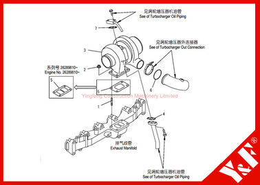 खरीदें कोमात्सु खुदाई भागों PC200-7 6738-81-8091 Turbocharger 6D102 इंजन online manufacture