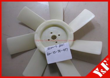 OEM काटो कोबेल्को SK200-5 6D31 ME018185 इंजन खुदाई स्पेयर पार्ट्स इंजन प्लास्टिक शीतलन प्रशंसक ब्लेड