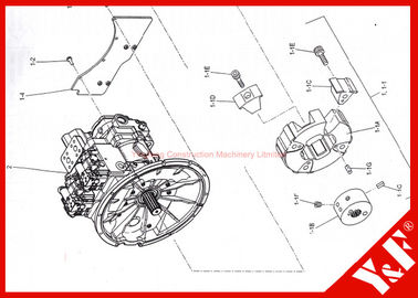 Kobelco खुदाई युग्मन LS30P01063S004 LS30P01063S003 SK460-8 खुदाई फिक्स